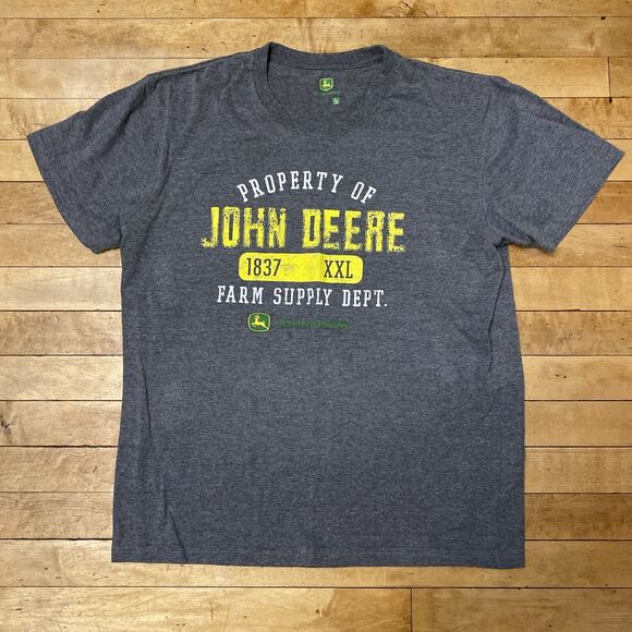 John Deere Shirt Size Men’s Large Short Sleeve Far Supply Dept. 1837 - Picture 1 of 12